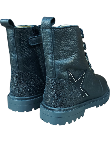 BOTA MILITAR PARA NIÑA DE PIEL