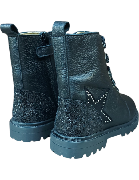 BOTA MILITAR PARA NIÑA DE PIEL