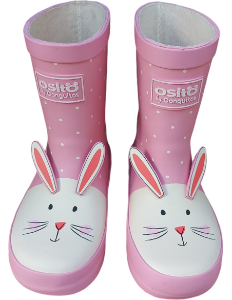 BOTAS DE AGUA CONEJITO ROSA