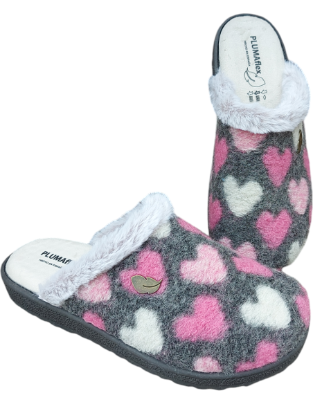 ZAPATILLA DE CASA DESCALZA CORAZONES