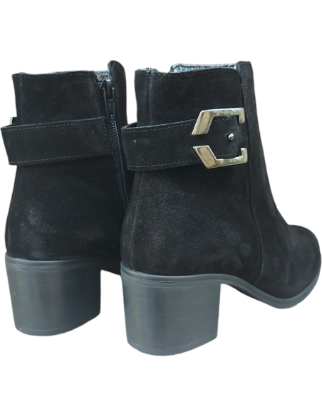 BOTÍN PIEL VUELTA NEGRO HIDROFUGO