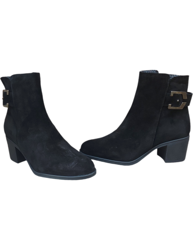 BOTÍN PIEL VUELTA NEGRO HIDROFUGO