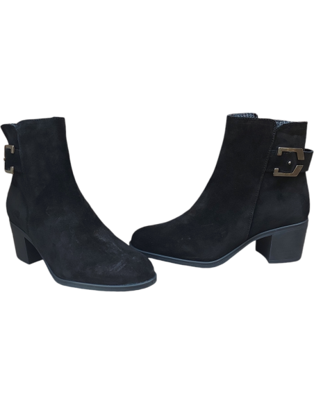 BOTÍN PIEL VUELTA NEGRO HIDROFUGO