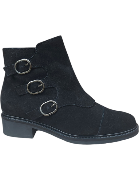 BOTÍN PIEL VUELTA HEBILLAS