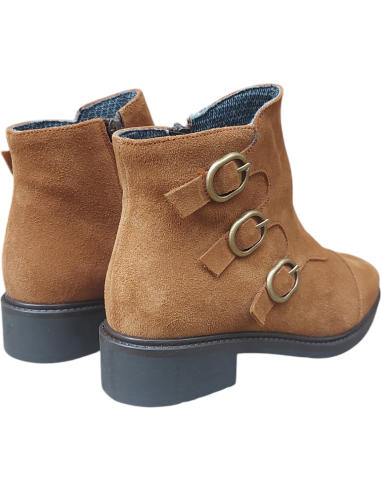 BOTÍN PIEL VUELTA HEBILLAS