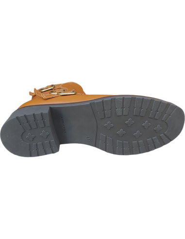 BOTÍN PIEL CUERO CON HEBILLAS