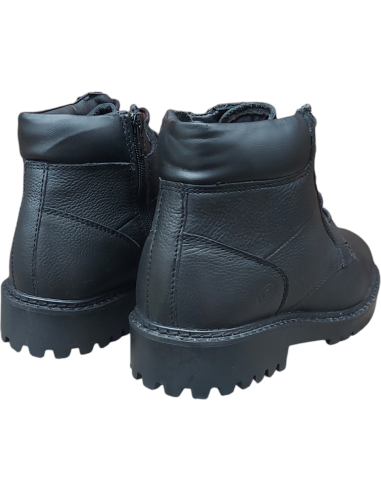 BOTÍN PIEL CON CORDÓN Y CREMALLERA...