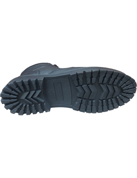 BOTÍN PIEL CON CORDÓN Y CREMALLERA LATERAL