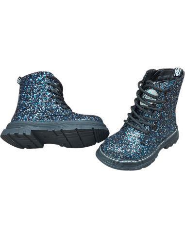 BOTA ESTILO MILITAR CON BRILLOS PARA...