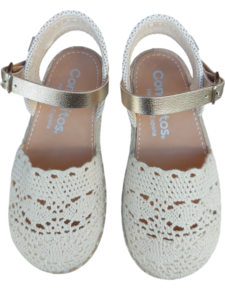 ESPARDILLES CROCHET BEIG CONGUITOS