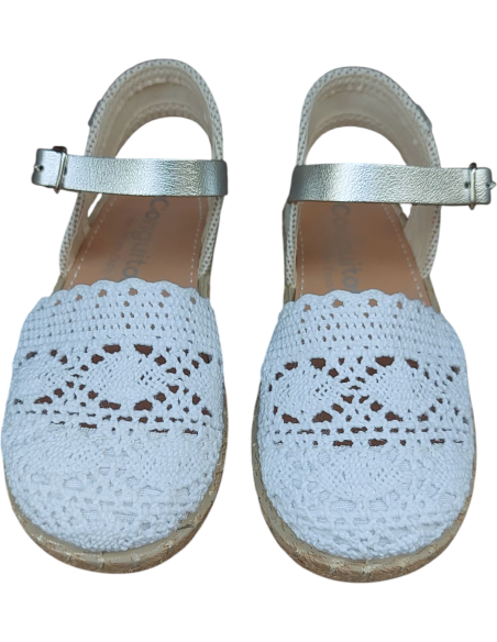 ESPARDILLES CROCHET BLANCO CONGUITOS
