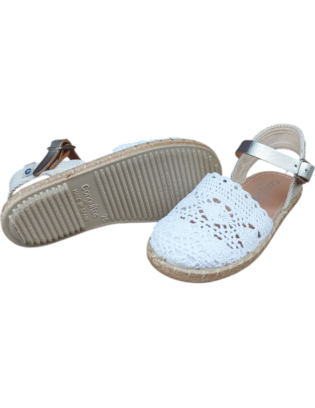 ESPARDILLES CROCHET BLANCO CONGUITOS
