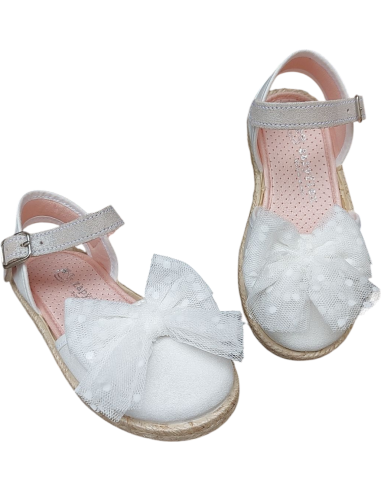 ALPARGATA HEBILLA Y LAZO BLANCA...