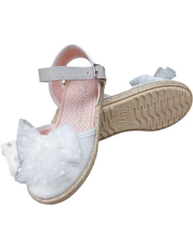 ALPARGATA HEBILLA Y LAZO BLANCA...