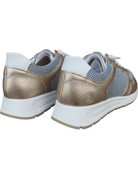 ZAPATO REJILLA DORADO CORDÓN ELÁSTICO REMONTE