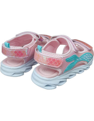 SANDALIAS ROSAS CON LUCES Y DE SIRENA