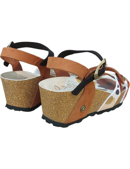 SANDALIA DE CUÑA BIO CUERO ANEKKE