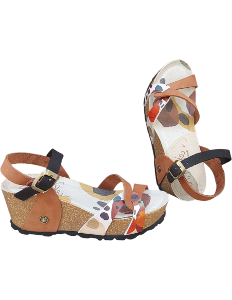 SANDALIA DE CUÑA BIO CUERO ANEKKE