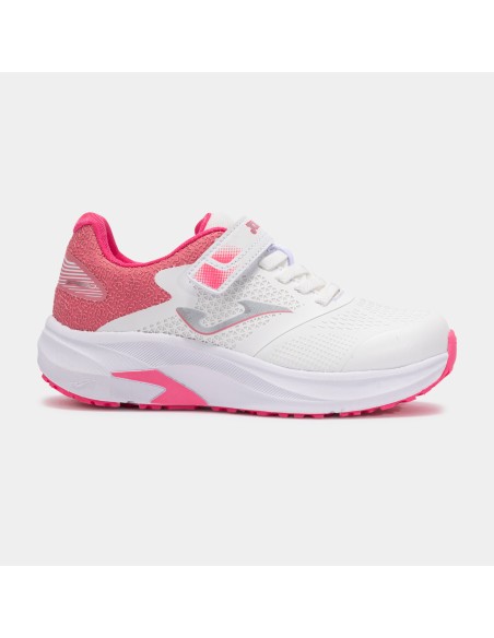 DEPORTIVA BLANCA ROSA SPEED VELCRO