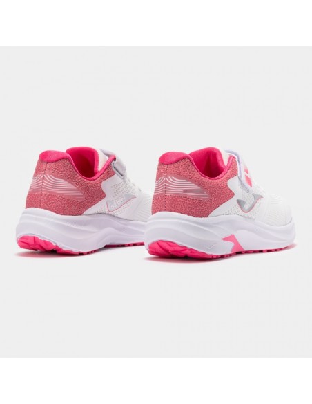 DEPORTIVA BLANCA ROSA SPEED VELCRO