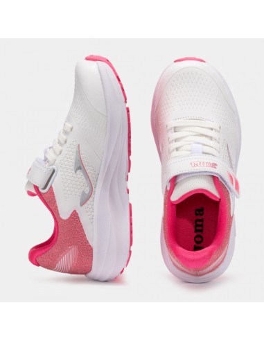 DEPORTIVA BLANCA ROSA SPEED VELCRO
