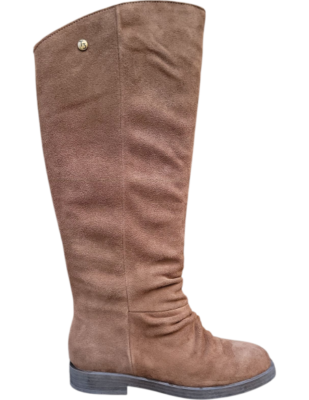 BOTA DE CAÑA ALTA ESTILO MOSQUETERA ARRUGADA