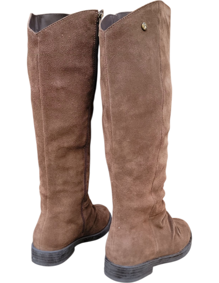 BOTA DE CAÑA ALTA ESTILO MOSQUETERA ARRUGADA