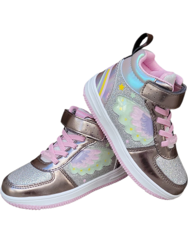 DEPORTIVO ABOTINADO DE PURPURINA CON LUZ