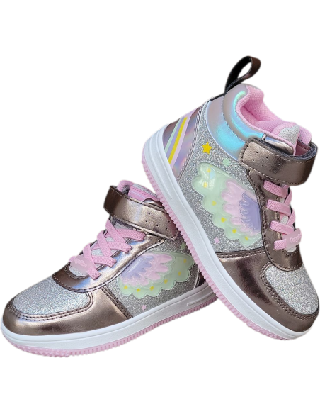 DEPORTIVO ABOTINADO DE PURPURINA CON LUZ