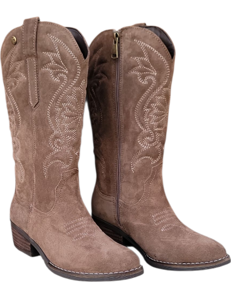 CAMPERA PIEL VUELTA TAUPE