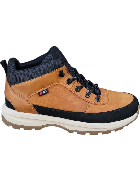 BOTÍN BAJO IMPERMEABLE MOSTAZA Y NEGRO