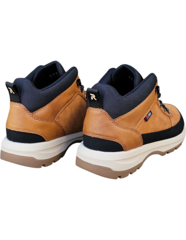 BOTÍN BAJO IMPERMEABLE MOSTAZA Y NEGRO