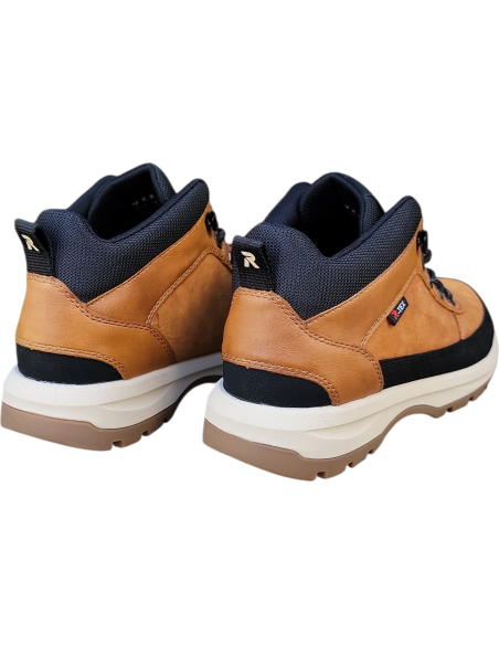 BOTÍN BAJO IMPERMEABLE MOSTAZA Y NEGRO