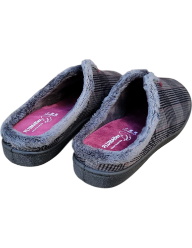 ZAPATILLA DE CASA DESCALZA DE CUADROS...