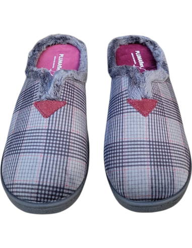 ZAPATILLA DE CASA DESCALZA DE CUADROS...