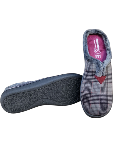 ZAPATILLA DE CASA DESCALZA DE CUADROS...