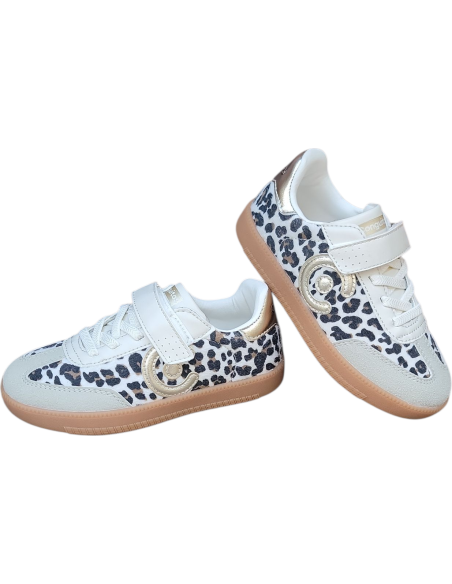 DEPORTIVO CASUAL VELCRO LOGO LEOPARDO