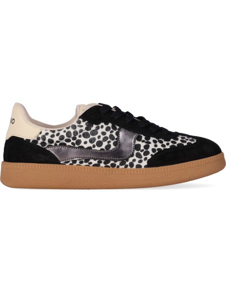 DEPORTIVO PLANO NEGRO PIEL VEGANA