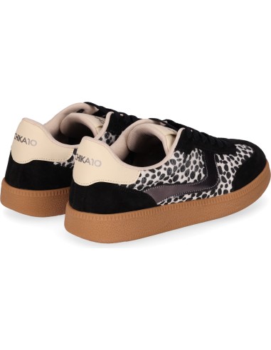 DEPORTIVO PLANO NEGRO PIEL VEGANA