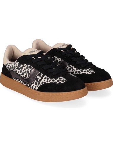 DEPORTIVO PLANO NEGRO PIEL VEGANA