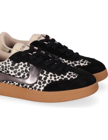 DEPORTIVO PLANO NEGRO PIEL VEGANA