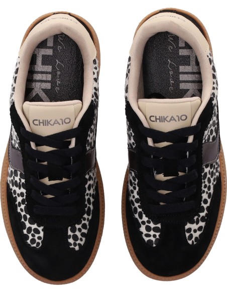 DEPORTIVO PLANO NEGRO PIEL VEGANA