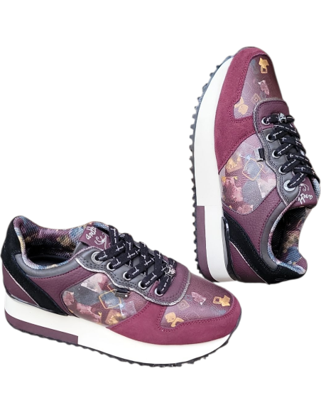 DEPORTIVOS PLATAFORMA ANEKKE ESTAMPADO BURDEOS