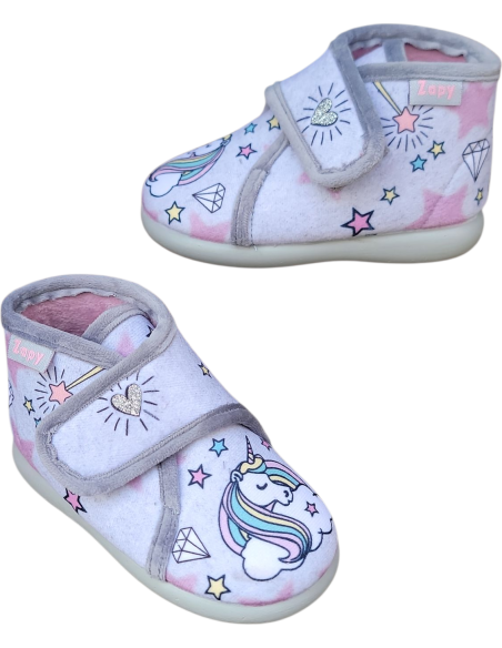 ZAPATILLA ABOTINADA UNICORNIO PARA NIÑA