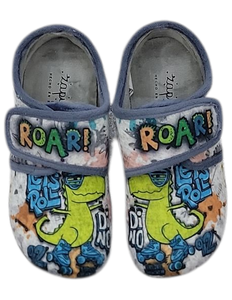 ZAPATILLA CERRADA ZAPY CON VELCRO DINOSAURIO
