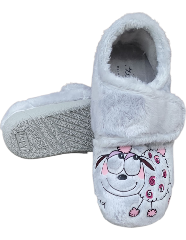ZAPATILLA CERRADA DE CASA CON VELCRO...