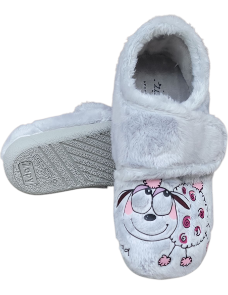 ZAPATILLA CERRADA DE CASA CON VELCRO ZAPY