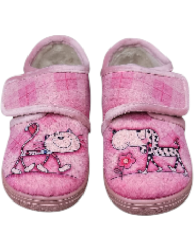 ZAPATILLA DE CASA ROSA PARA NIÑA CON...
