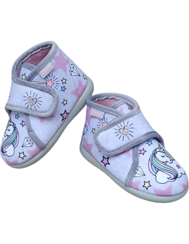 ZAPATILLA DE CASA ABOTINADA CON VELCRO