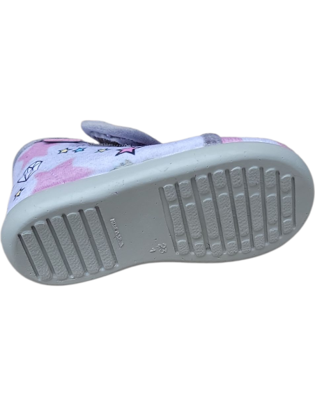 ZAPATILLA DE CASA ABOTINADA CON VELCRO